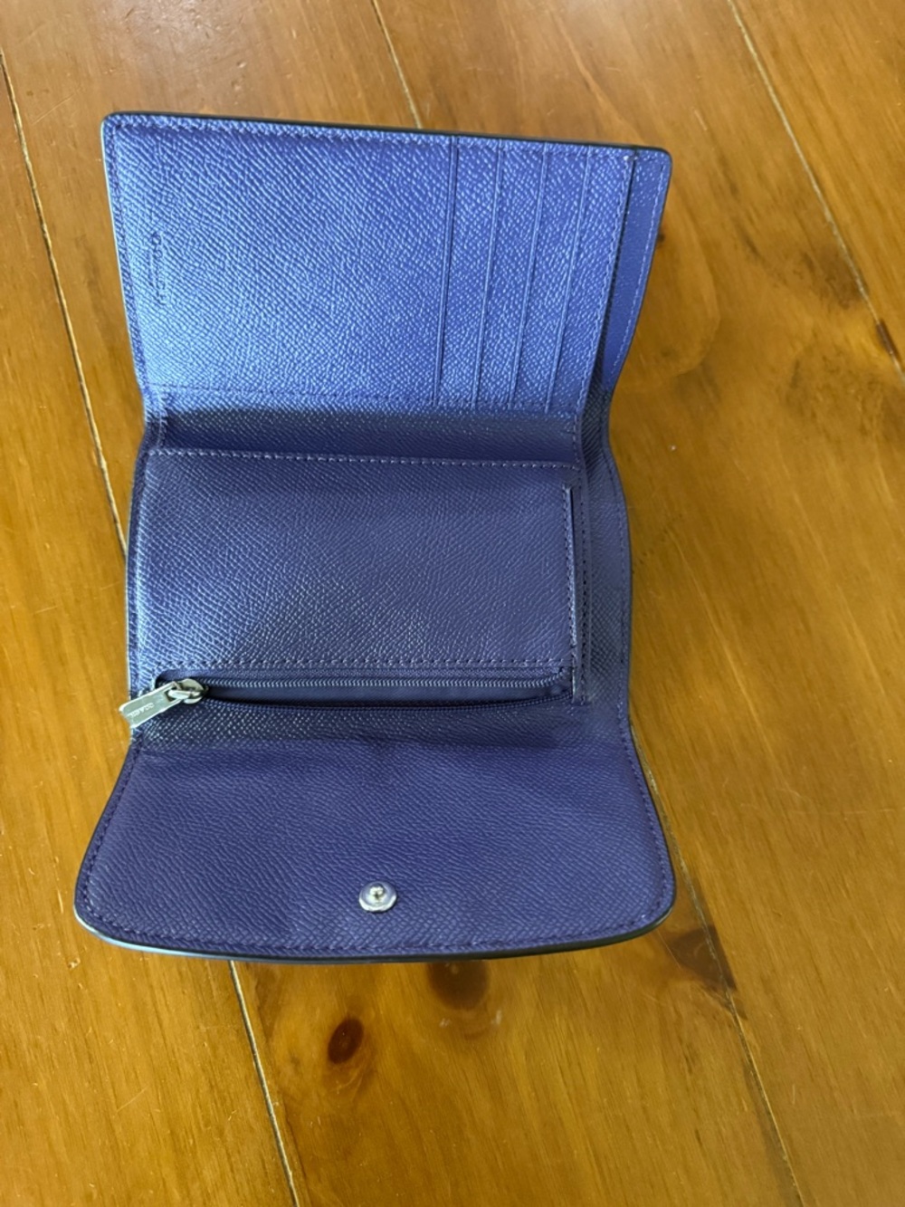Coach Purple Pebbled Leather Crossbody Bag with purple coach wallet - Picture 12 of 12